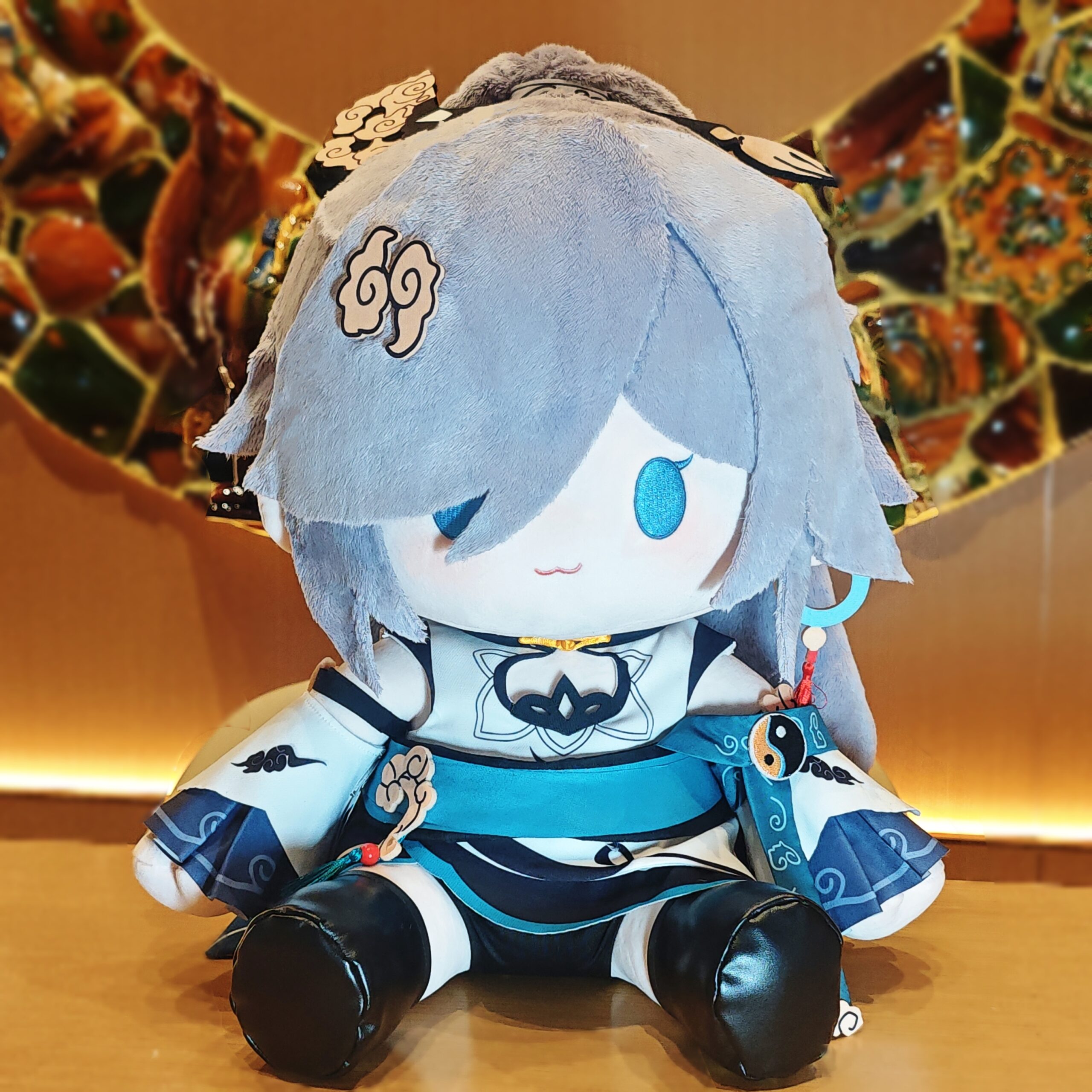 Fanart Fuhua Plushies Female 40CM Bean Eyes Plush Doll With Clothes