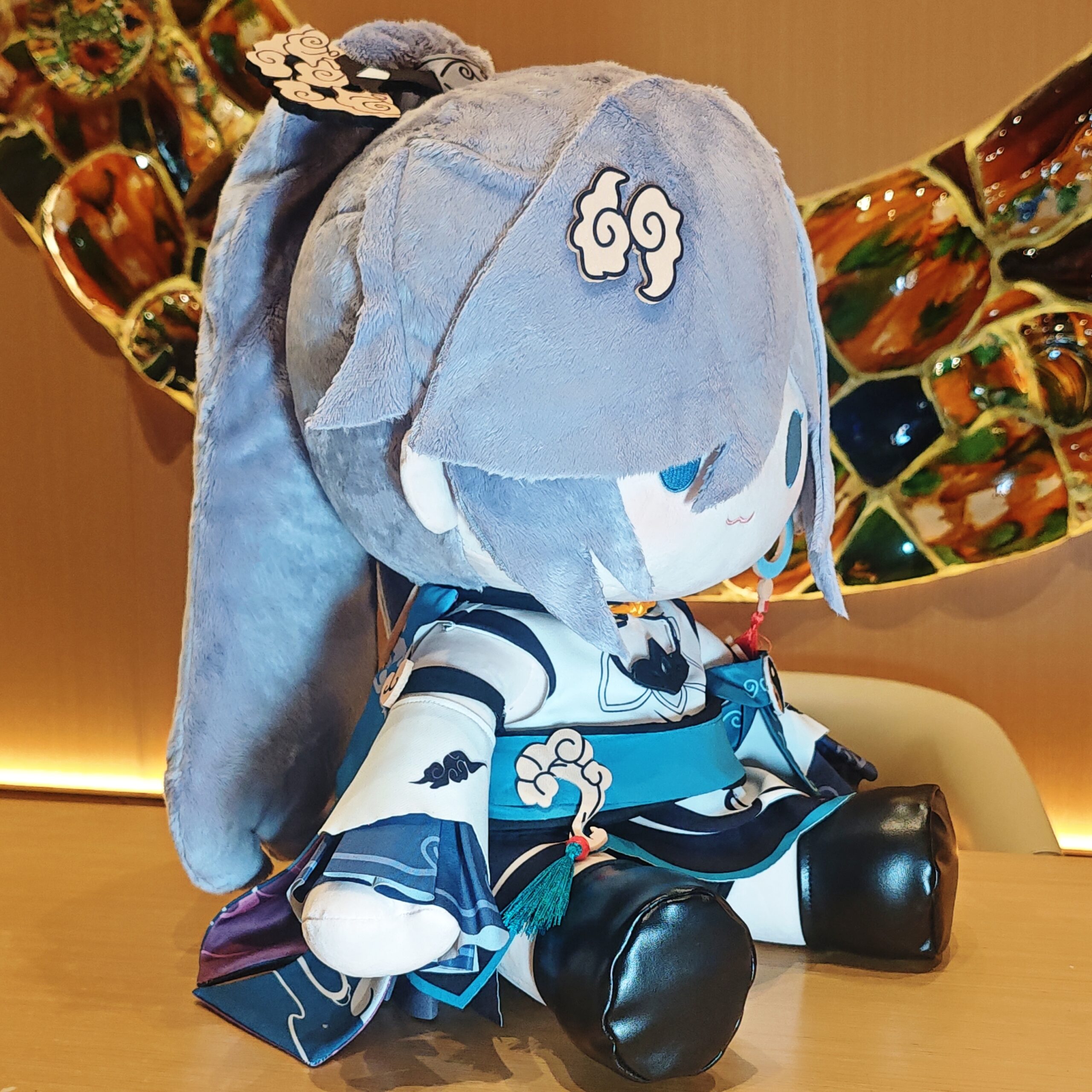 Fanart Fuhua Plushies Female 40CM Bean Eyes Plush Doll With Clothes - 图片 3