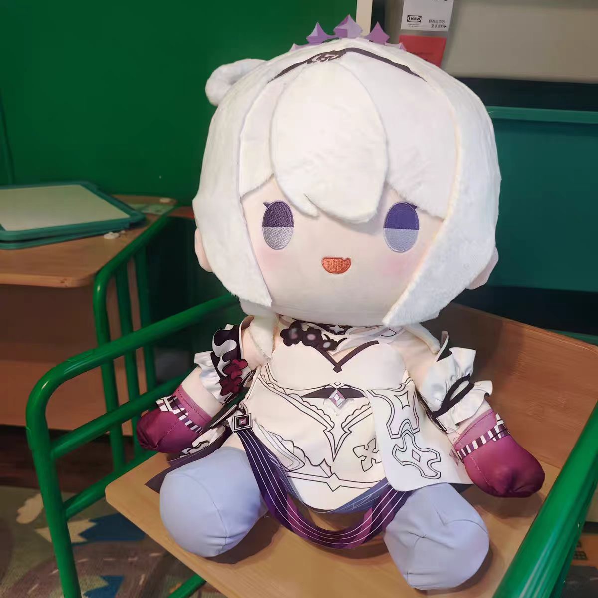Fanart Kiana Kaslana Plushies Female 40CM Bean Eyes Plush Doll With Clothes - 图片 3